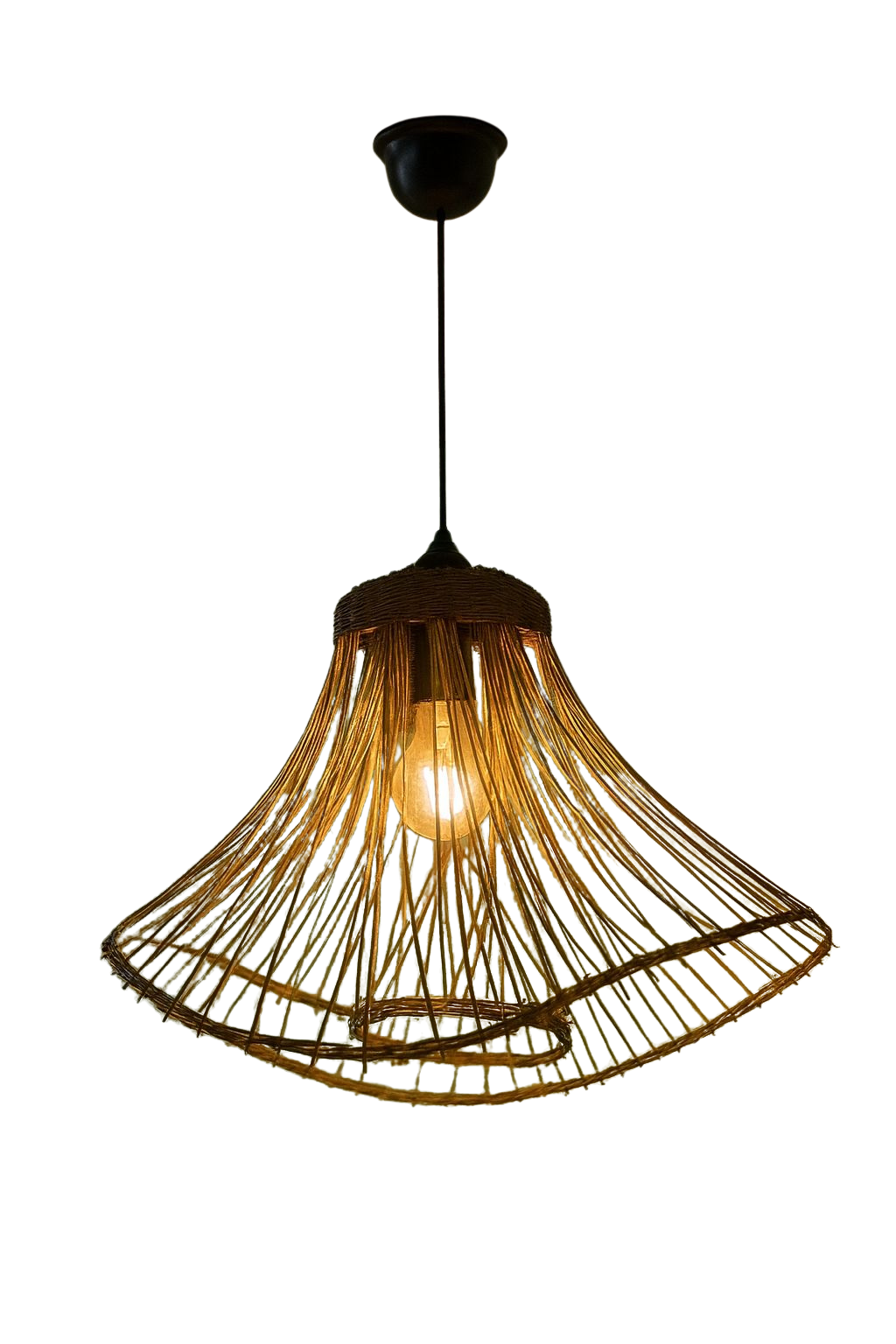 Rattan Fırfırlı Avize